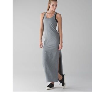 Lululemon Refresh Maxi Tank Dress Size 6 in Heathered Medium Grey GUC
